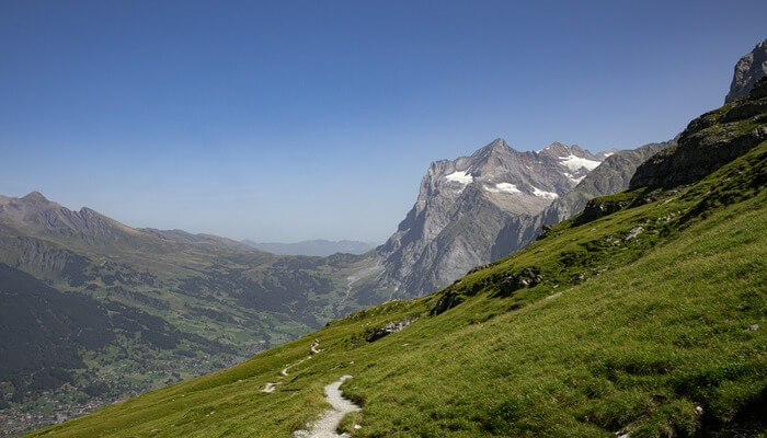 Grindelwald First Cliff Walk or view of the Eiger
